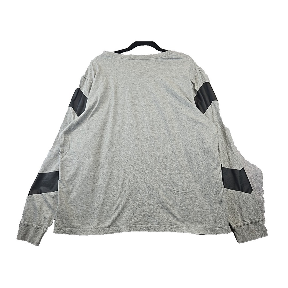 Nike Shirt Nike Air Logo Striped Long Sleeve Athletic Cotton Tee Mens XXL Gray‎ - Picture 2 of 11